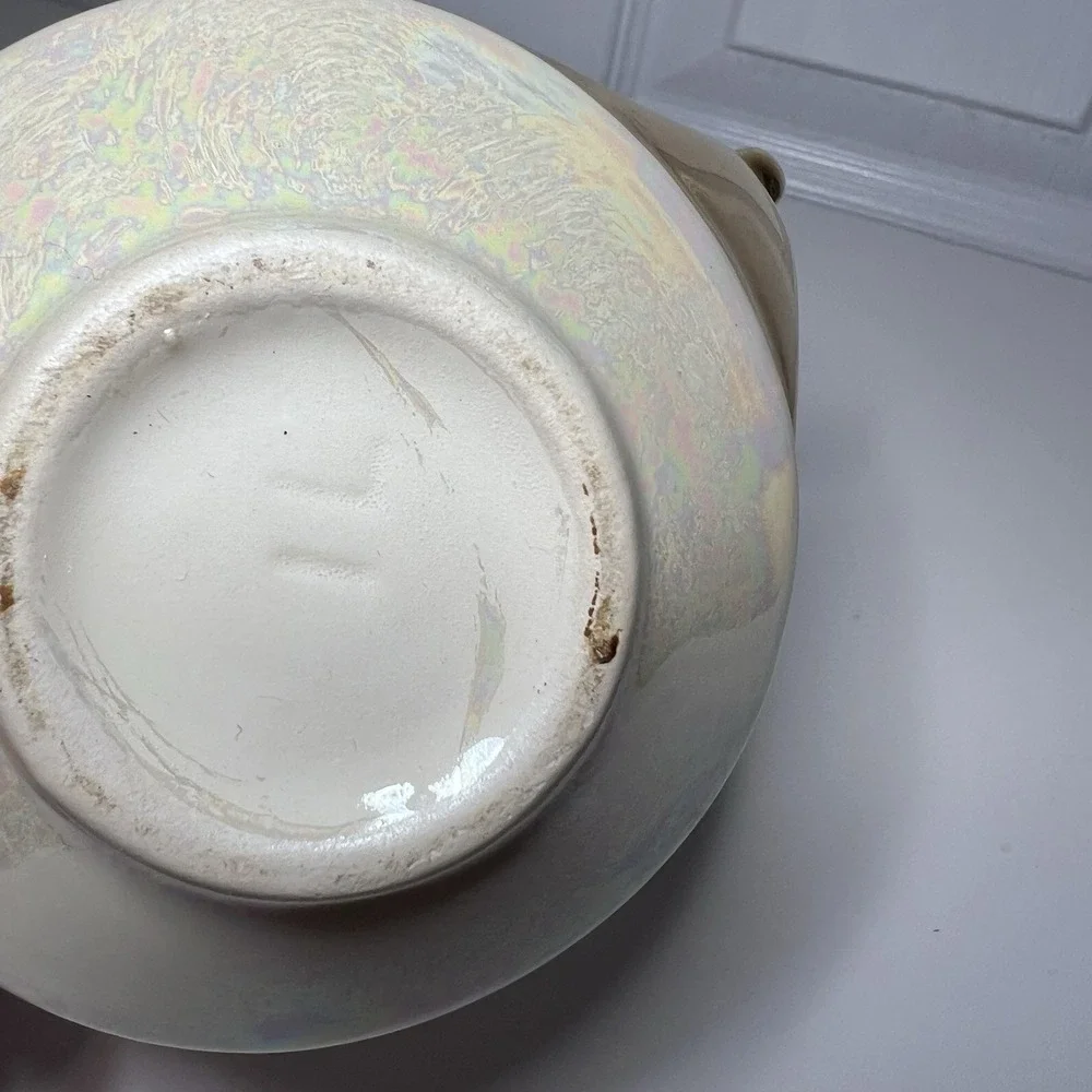 Vtg Pearl China Company Iridescent Lusterware Creamer‎ Sugar 22k Gold Trim